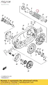 Suzuki 2124309F52 spring,movable - Bottom side