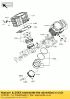 110050104, Kawasaki, moteur-cylindre, rr vn1700c9f kawasaki vn vulcan 1700 2009 2010 2011 2012 2013 2014 2015 2016, Nouveau