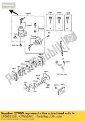 Ici, vous pouvez commander le interrupteur-allumage auprès de Kawasaki , avec le numéro de pièce 270051129: