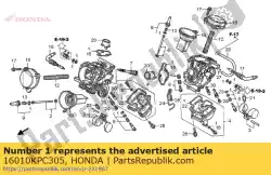 Aqui você pode pedir o conjunto de junta a em Honda , com o número da peça 16010KPC305: