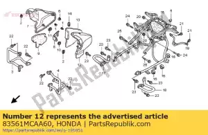 honda 83561MCAA60 cubierta, l. lado del motor - Lado inferior