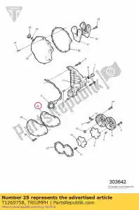 triumph T1260758 junta rh tapa del cigüeñal - Lado inferior