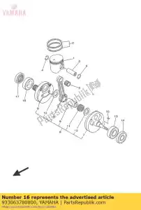 yamaha 933063780800 bearing - Bottom side