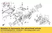 83350HN8A60ZD, Honda, couvercle cul * pb357r * honda trx680fa fourtrax rincon 680 , Nouveau