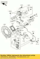 430440045, Kawasaki, holder-comp-caliper,rr zr750m7 kawasaki z 750 2007 2008 2009 2010 2011 2012, New