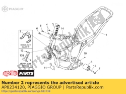 Aprilia AP8234120, Suporte de túnel, OEM: Aprilia AP8234120