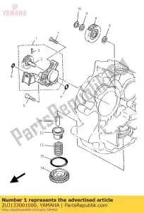 yamaha 2UJ133001000 conjunto de bomba de aceite - Lado inferior