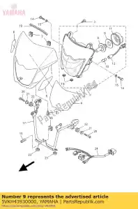 yamaha 5VKH43930000 soporte, bombilla - Lado inferior