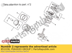 Aprilia 851038, Pier?cie? stop, OEM: Aprilia 851038