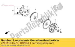 Tutaj możesz zamówić zestaw elementów, slajd od Honda , z numerem części 22011GCC770: