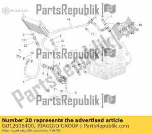 Piaggio Group GU12006400 gasket 12.25 - Bottom side