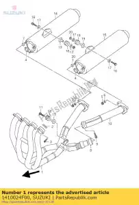 suzuki 1410024F00 comp d'échappement - La partie au fond