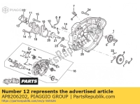 AP8206202, Aprilia, vis m6x12, Nouveau