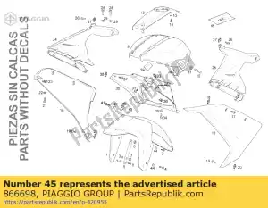 Piaggio Group 866698 r-game decals gpr 125cc 4t black 2009 - Bottom side