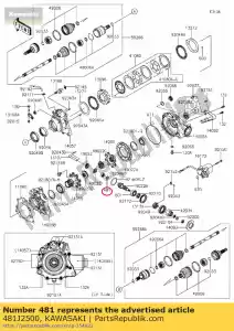 Kawasaki 481J2500 circrip-type-c, 25 mm - Lado inferior