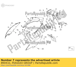 Aprilia 890432, Extension arrière, OEM: Aprilia 890432