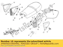 Aquí puede pedir panel lateral derecho. Negro de Piaggio Group , con el número de pieza 2H000021000XN2: