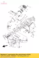 23P147110000, Yamaha, silencioso 1 yamaha xt 1200 2010 2011 2012, Novo