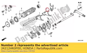 honda 24212HR0F00 fork, center gearshift - Bottom side