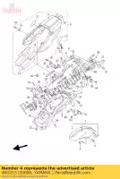 4KG215120000, Yamaha, beugel, spatbord yamaha bt trx xjr 850 1100 1200 1300 1995 1996 1997 1998 1999 2000 2001 2002 2003 2004 2005 2006, Nieuw