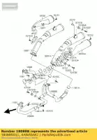 18088S011, Kawasaki, rura wydechowa, cnt lv1000-a1h kawasaki klv 1000 2004 2005, Nowy