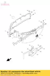 Ici, vous pouvez commander le couvercle, côté 3 auprès de Yamaha , avec le numéro de pièce 3B3F173101P8: