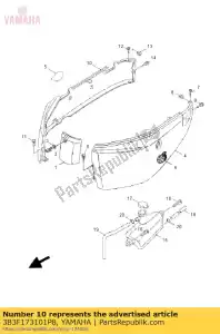 yamaha 3B3F173101P8 cubierta, lado 3 - Lado inferior