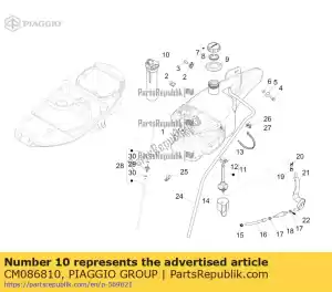 Piaggio Group CM086810 wska?nik poziomu paliwa - Dół