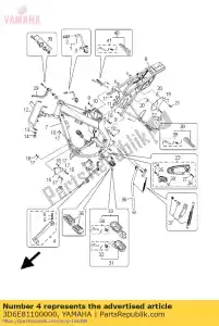 yamaha 3D6E81100000 conjunto de pedal de cambio - Lado inferior