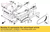 52101MAZ000, Honda, ?ruba, przegub wahacza honda cbx4  dc cb super four f cb1300x4 1300 , Nowy