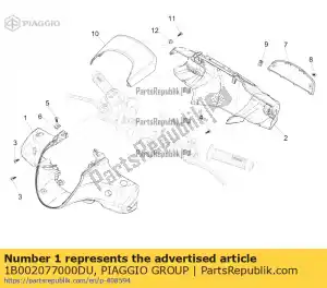 Piaggio Group 1B002077000DU afdekking voorste stuur - Onderkant