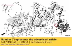 Here you can order the adjuster assy., windscreen from Honda, with part number 64170MKCA01: