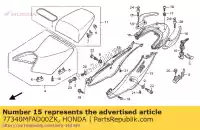 77340MFAD00ZK, Honda, Trilho, l. rr. agarrar * nha16p honda cbf  f a fa cbf1000 cbf1000a cbf1000s cbf1000t cbf1000sa cbf1000ta 1000 , Novo