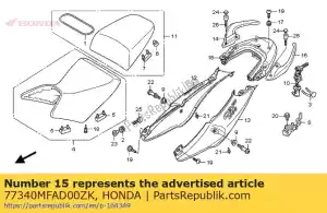 Honda 77340MFAD00ZK ferrocarril, l. rr. agarrar * nha16p - Lado inferior