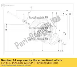 Qui puoi ordinare rondella da Piaggio Group , con numero parte 114413: