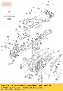 ktm 70045012200 tampa da caixa de engrenagens - Lado inferior