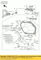 57003010133N, Kawasaki, Bag-assy,lh,body blk+cov zg140 kawasaki tr 1400 2012, New