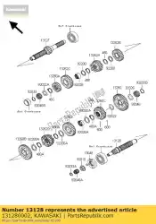 Here you can order the shaft-transmission ou vn1500-e from Kawasaki, with part number 131280002: