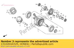 Ici, vous pouvez commander le piston (0,25) auprès de Honda , avec le numéro de pièce 13102KGH325: