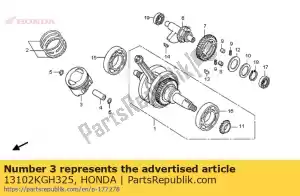 honda 13102KGH325 piston (0,25) - La partie au fond