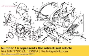 Honda 64216MFFN00ZA zestaw kominów, l. fr. strona (w? - Dół