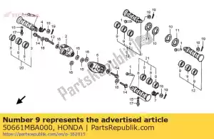 honda 50661MBA000 borracha, etapa principal - Lado inferior