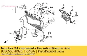 Honda 950055558020 tubo, 5.3x580 (95005-5500 - Lado inferior