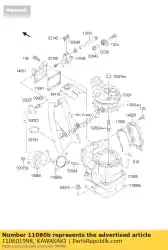 Here you can order the gasket,cylinder base from Kawasaki, with part number 110601998: