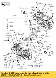 Kawasaki 211760042 sensor, velocidad - Lado inferior