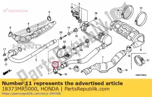 honda 18373MR5000 banda, fr. ex. tubo - Lado inferior