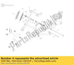 Here you can order the bushing from Piaggio Group, with part number 599786: