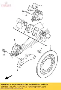 Yamaha 26H258105200 caliper assy - Bottom side