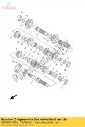 Aqui você pode pedir o engrenagem 3ª e 4ª pinhão em Yamaha , com o número da peça 9999903806:
