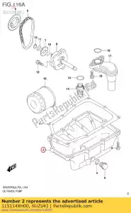 Suzuki 1151148H00 casserole, huile - La partie au fond